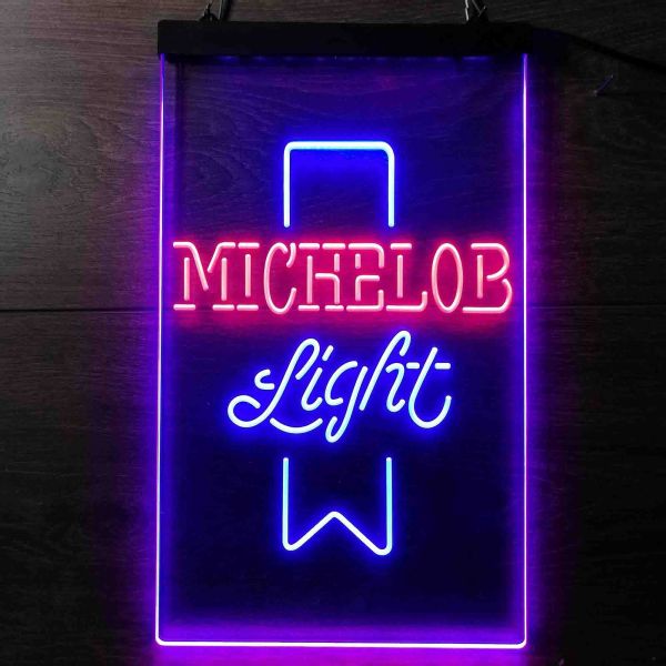 Michelob Light Logo Dual LED Neon Light Sign